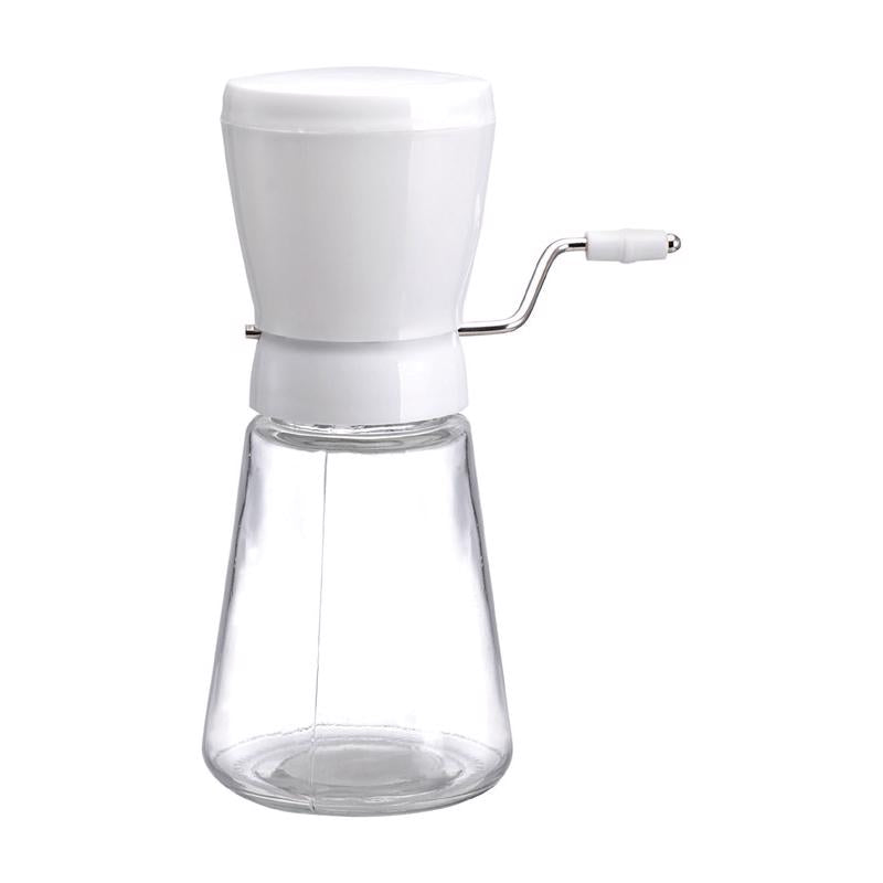 Six Emery Jensen food choppers with 12oz glass mill nut containers, ideal for kitchen food prep.