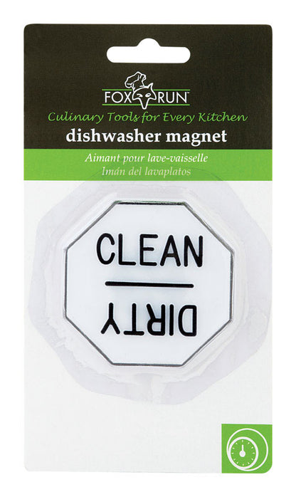 Set of 12 Emery Jensen dishwasher magnets, specialty gadgets with colorful designs for indicating dishwasher status or settings.