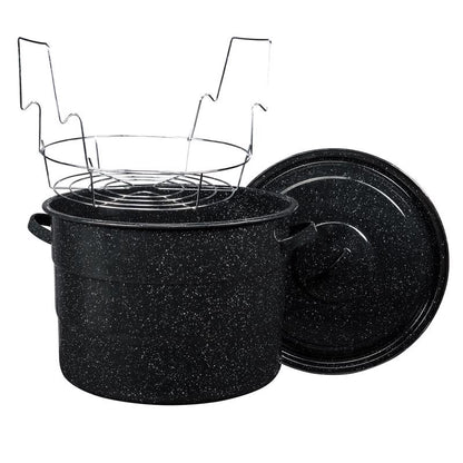 Emery Jensen canning jar rack for 21.5qt jars, set of 2, CANNING ACCESSORIES, with wire grid and handle for easy lifting