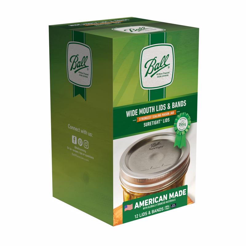 BANDS W/dome LIDS 12PK - Pack of 12