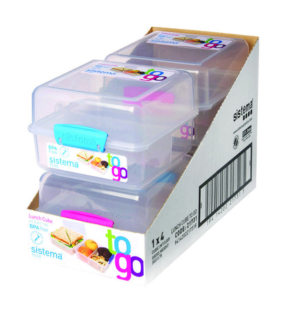 KLIP IT LNCH CUBE CLR6C - Pack of 4