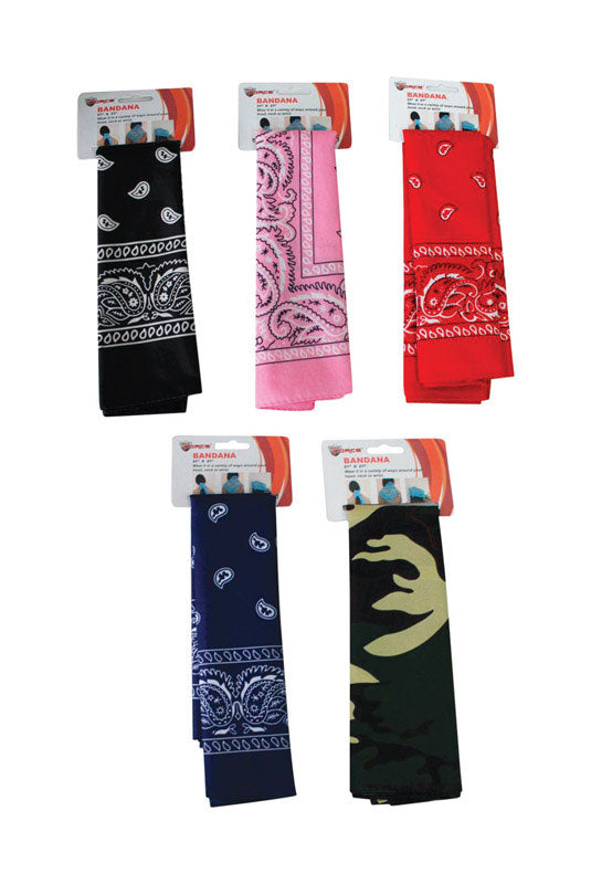 BANDANAS 21" ASSTD - Pack of 48