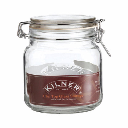 SQUARE CLIP TOP JAR 34OZ - Pack of 4