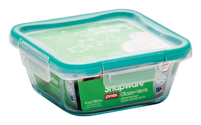 SNPWR SQ W/lid CLEAR 4C - Pack of 4