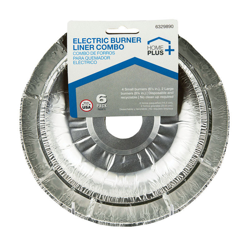 Emery Jensen burner liner set with 6 stove reflector pan/extenders, designed for efficient heat reflection and protection.