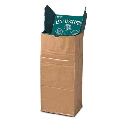 Set of 10 Emery Jensen lawn and leaf chute bag holders for yard waste collection, shown in a natural outdoor setting.