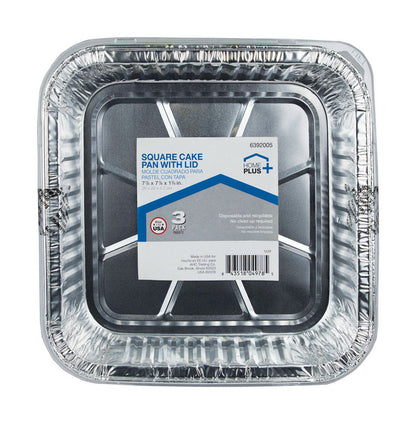 CAKE PAN W/lid 7-7/8"3PK - Pack of 12