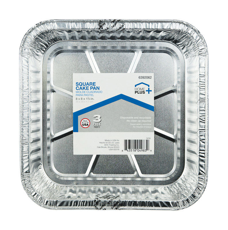 Set of twelve 8x8-inch foil cake pans by Emery Jensen, ideal for baking and food preparation.