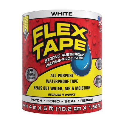FLEX TAPE WHITE 4"X5' - Pack of 4