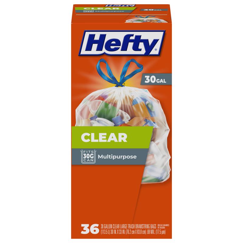 TRASHBAG 30G/36CT CLR - Pack of 6