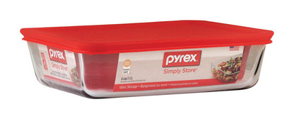 PYREX RCT W/lid RED 6C - Pack of 4