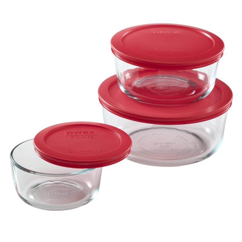 PYREX FOODSTORAGE 6PC RD - Pack of 2
