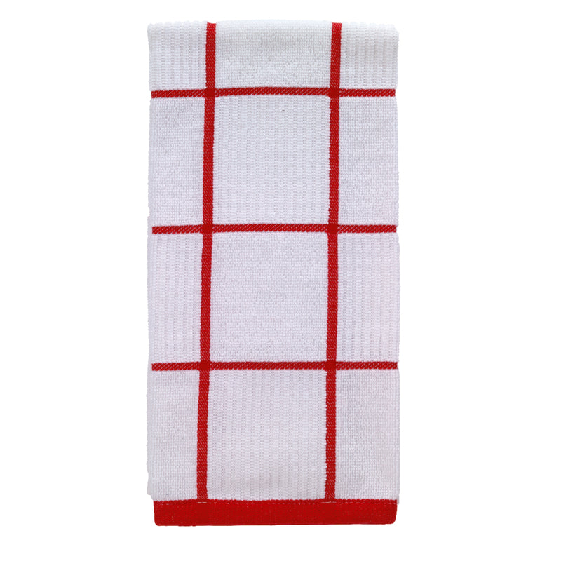 KITCHEN TOWEL RED CHECK - Pack of 6