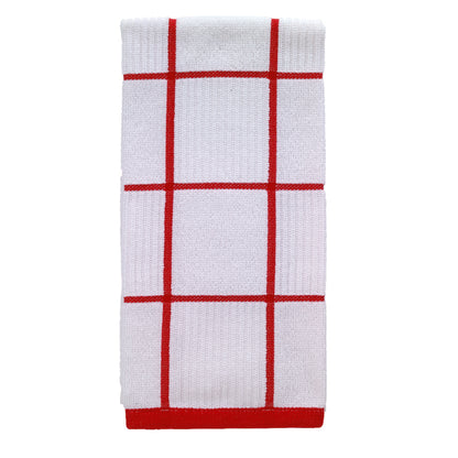 KITCHEN TOWEL RED CHECK - Pack of 6
