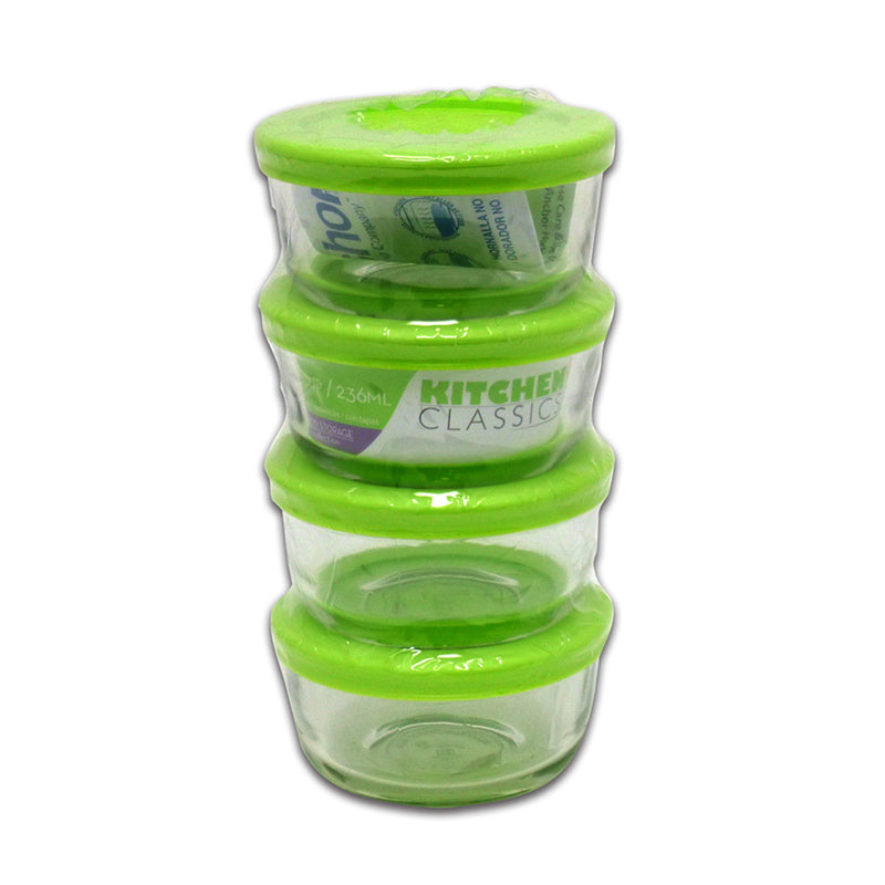 FOOD STORAGE 8PC 1CUP - Pack of 4