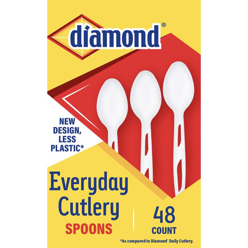 PLASTIC SPOONS PK/48 - Pack of 12