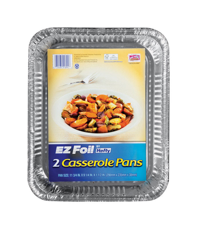 Emery Jensen foil bakeware pack with 12 lasagna/casserole pans, durable aluminum foil for baking and food storage.