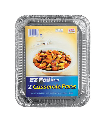 Emery Jensen foil bakeware pack with 12 lasagna/casserole pans, durable aluminum foil for baking and food storage.