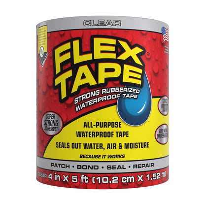 FLEX TAPE CLEAR 4"X5' - Pack of 4