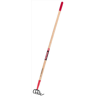 Six Emery Jensen HND Cultivator 4-Tine 54-inch tools with sturdy tines for soil cultivation and gardening tasks.