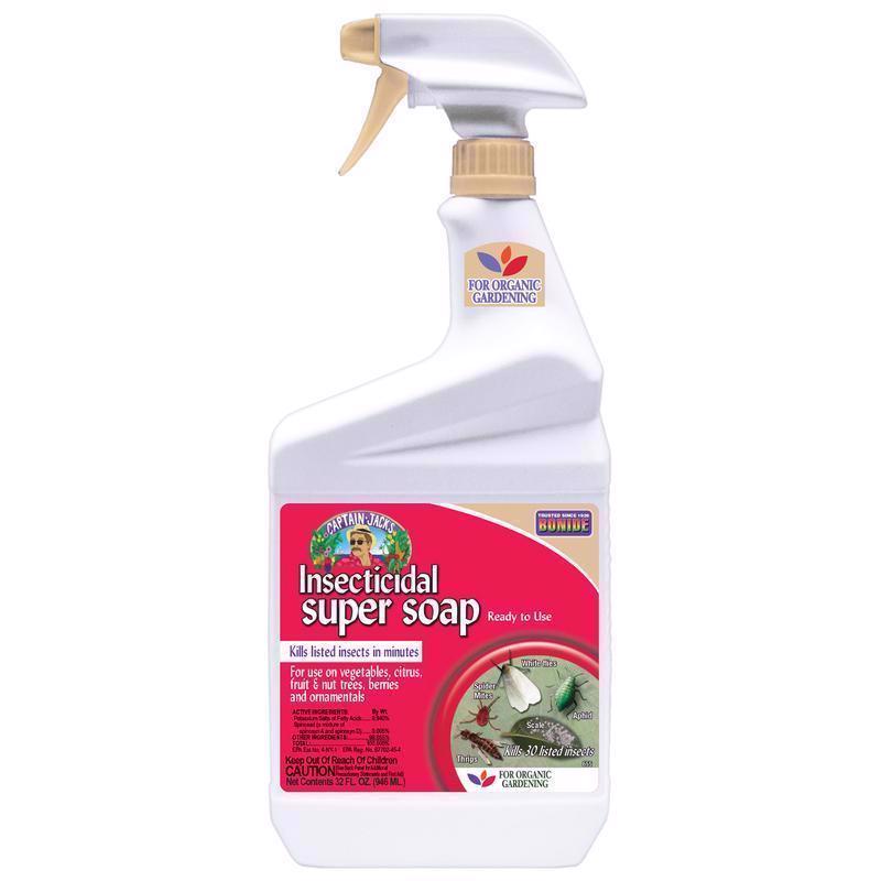 Emery Jensen insect killing soap 32oz RTU product pack of six bottles with spray applicators for pest control.