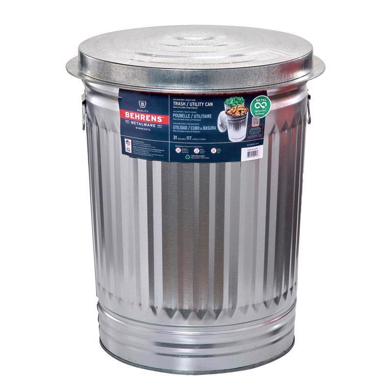 TRASH CAN GALV 31GAL - Pack of 6