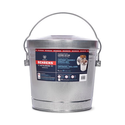 TRSH CN W/lid GALV 6GL - Pack of 6