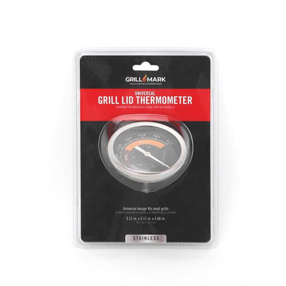 GRILL THERMOMETR Bk/slv
