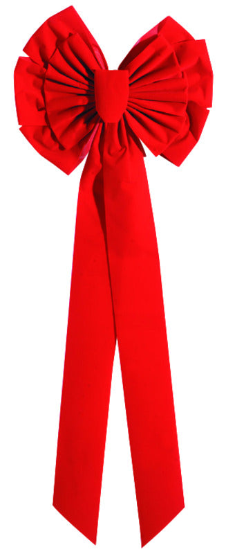 Set of 12 velvet Christmas bows, 50-inch size, by Emery Jensen, perfect for holiday decorations and gift wrapping.