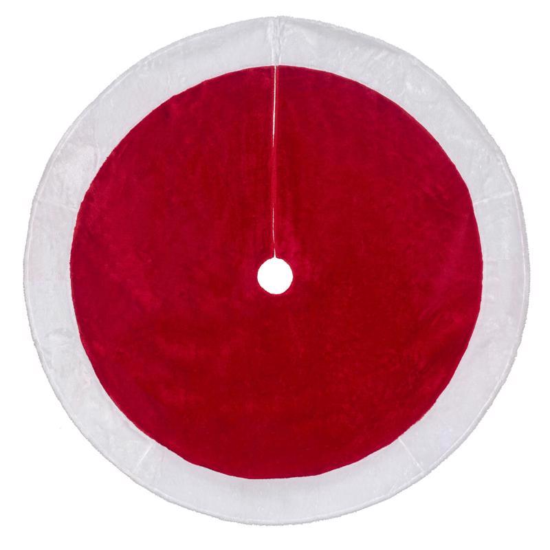PLUSH TREE SKIRT RED 48" - Pack of 6