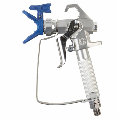Graco FTX spray gun with 2-finger trigger, designed for precise coating applications in a professional setting.