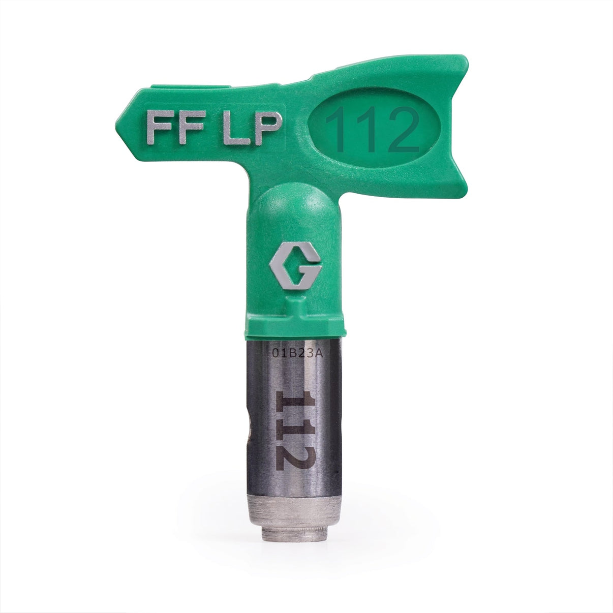 Graco RAC X FFLP airless spray tips and guards, image showing spray tip with protective guard for professional painting.