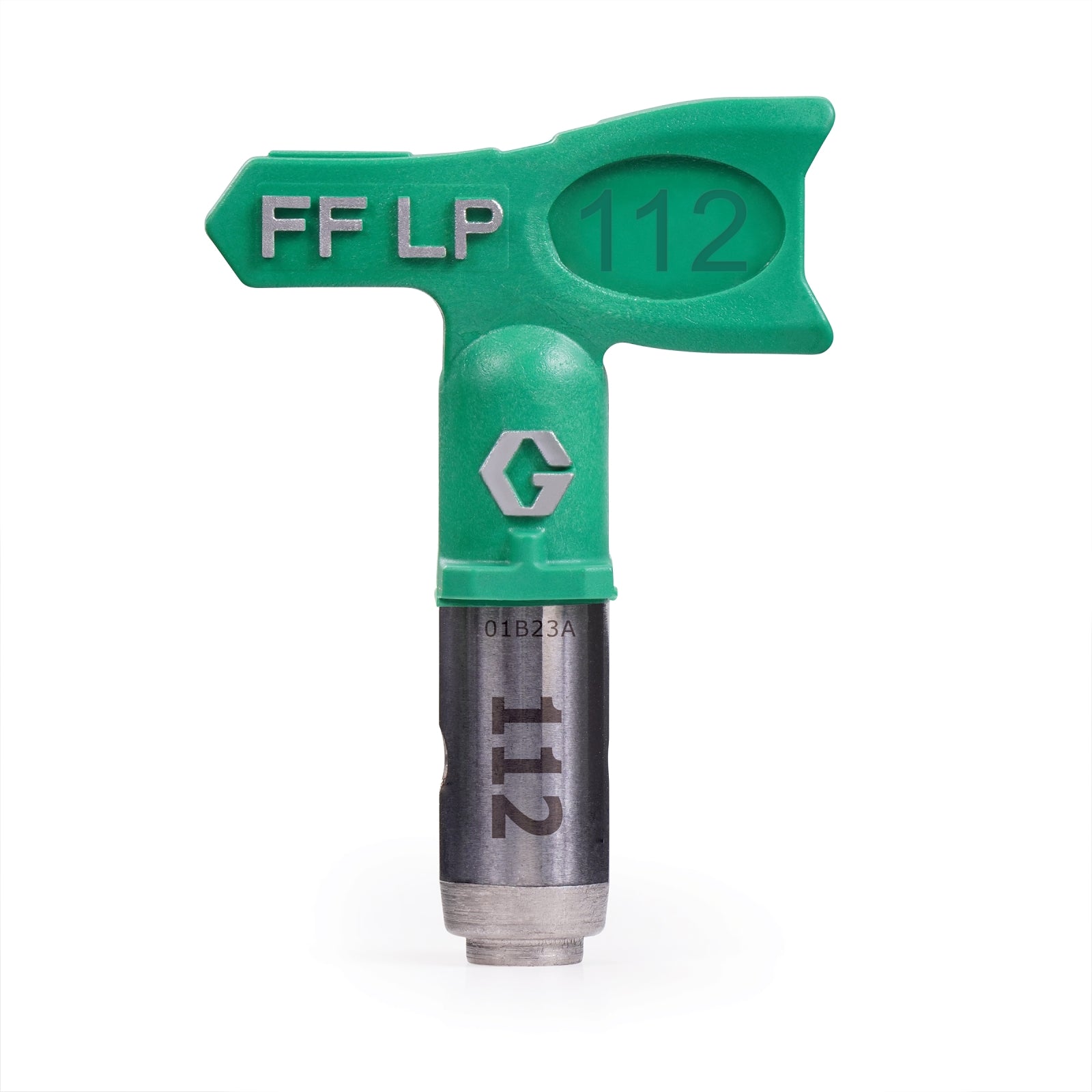 Graco RAC X FFLP airless spray tips and guards, image showing spray tip with protective guard for professional painting.