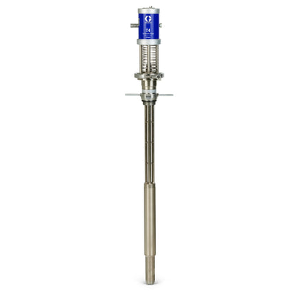 Graco T4 piston pump package for fluid transfer, featuring a compact pump with control system, designed for industrial use