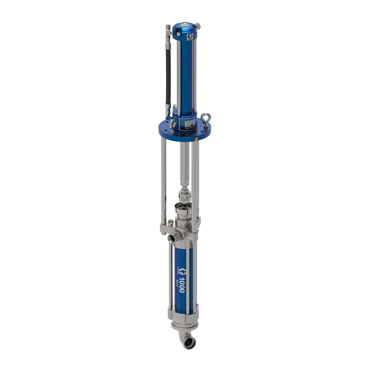 Graco HPS 135 MAXLIFE piston pump, large capacity 1000cc, shown in a close-up image highlighting its robust design.