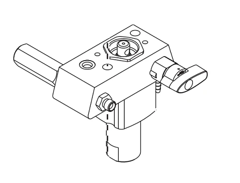 Titan electric airless sprayers fluid section skid 410 for service, shown in a technical image with detailed components.