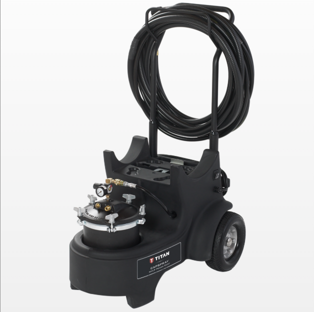 Titan Capspray Powrcart sprayer accessory with a compact design and adjustable nozzle for efficient painting and coating jobs.