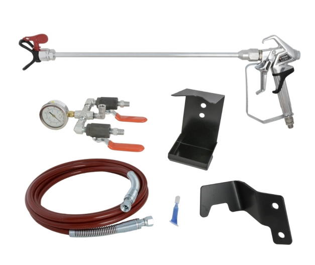 Titan stencil kit sprayer accessory with various stencils and spray tools for detailed painting projects.