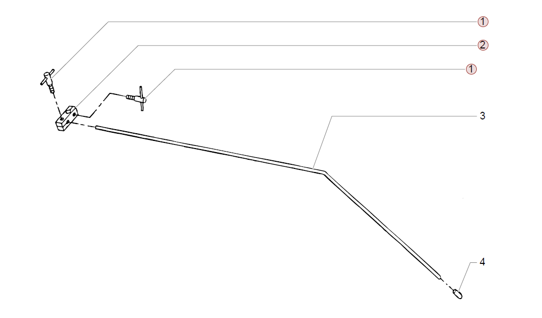 Titan 47-inch Line Pointer line striper accessory for precise marking and painting on surfaces.
