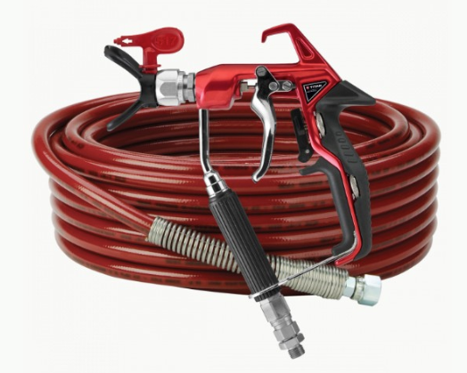 Titan Rx-apex GHT Kit airless hose with TR1 tip, featuring a filtered design for precise painting applications.