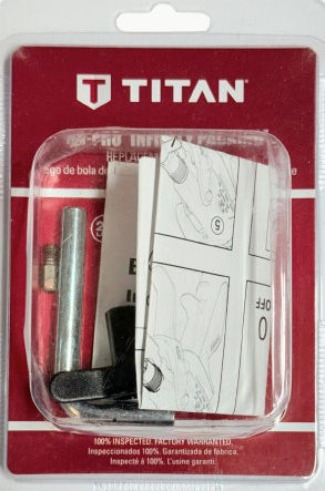 Titan Rx-pro Ball Valve Kit for sprayer accessories, featuring a durable metal ball valve for precise flow control.