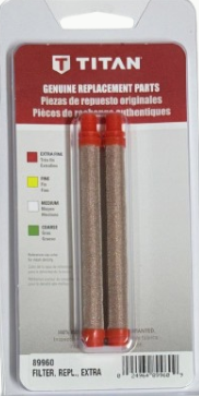 Titan RX Series Red 150 Mesh filters and coalescers, 2-pack, shown in the product image.