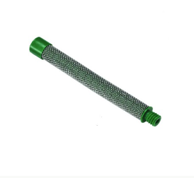 Green Titan threaded filter with 30 mesh screen, designed for filtration and coalescing applications.