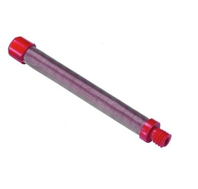 Red Titan threaded filter with 150 mesh for filters and coalescers, showing the fine mesh screen and threaded metal frame.