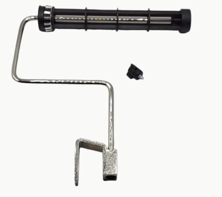 Titan spray roller frame, a sprayer accessory, shown in the image with a sturdy metal frame and roller for painting projects.