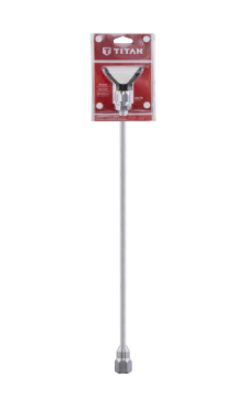 Titan 20-inch airless tip extension for spray guns, designed for efficient paint application and easy handling.