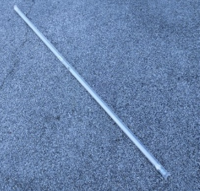 Titan bulk 6-foot pole showing a sturdy metal construction with a smooth finish and length markings.