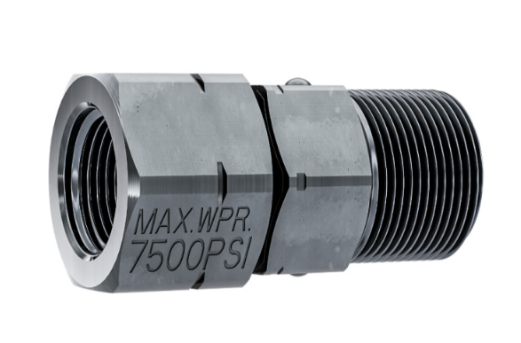 Titan 3/8" Micro Swivel for roller poles, spray tips, and wand extensions, shown in a detailed technical image.