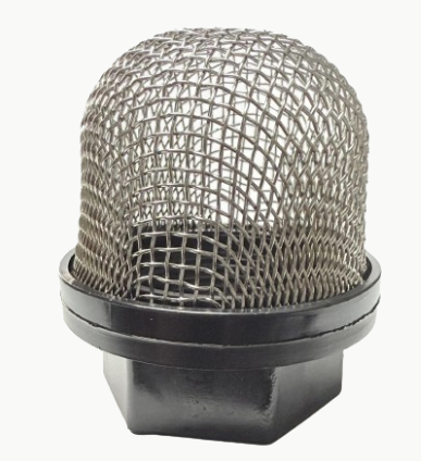 Titan small 30 fine mesh skid unit sprayer accessory, showing a close-up of the mesh filter for precision spraying.