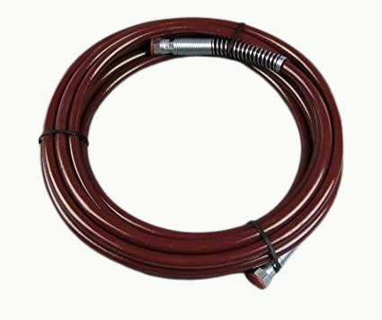 Titan 1/4-inch by 25-foot high-pressure hose for sprayers, 3300 PSI, durable accessory for cleaning and spraying tasks.